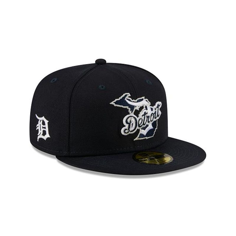 MLB Detroit Tigers Local 59Fifty Fitted (ZZL1055) - Blue New Era Caps